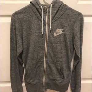 gray nike zip up